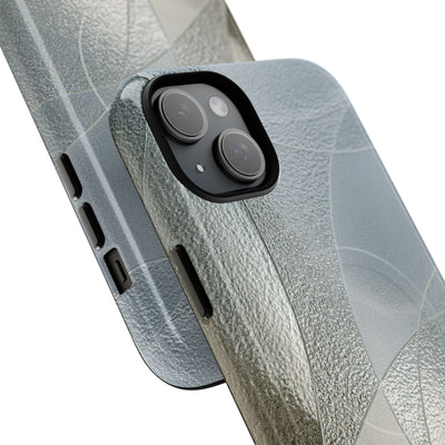 Silver Tough 2.0 Magsafe Phone Case for iPhone - Frosted Silver Mosaic
