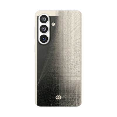 Beige Lite Phone Case for Samsung - Brutalist Graphite Grid