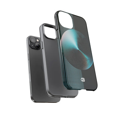 Blue Tough Phone Case for iPhone - Cyan Vector Sphere