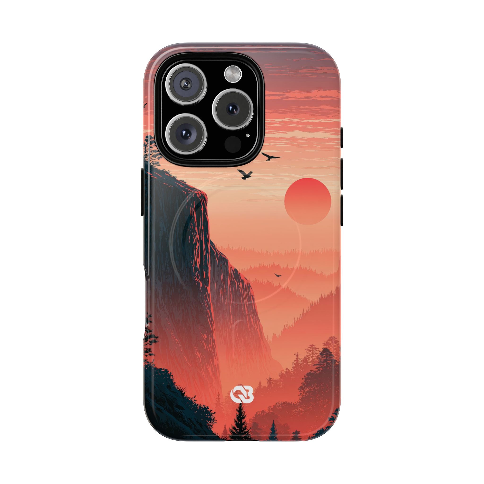 Orange Tough 2.0 Magsafe Phone Case for iPhone - Crimson Ridge Flight
