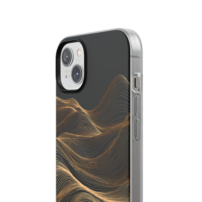 Black Lite Phone Case for iPhone - Copper Topo Ridge