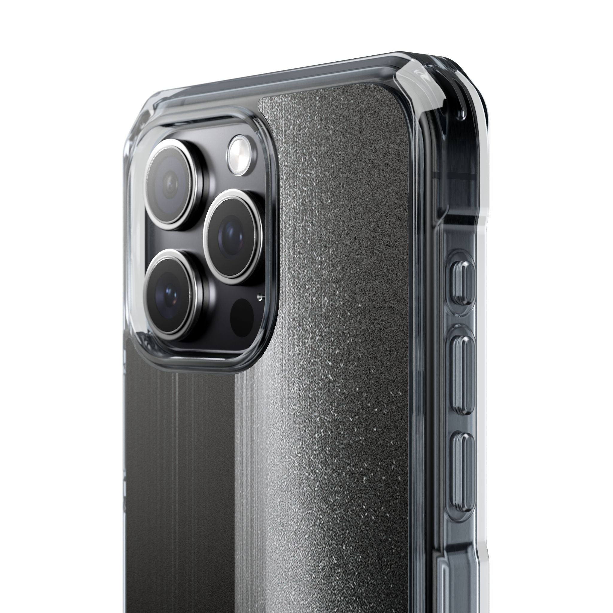 Black Impact MagSafe Phone Case for iPhone - Brutalist Pixel Monolith