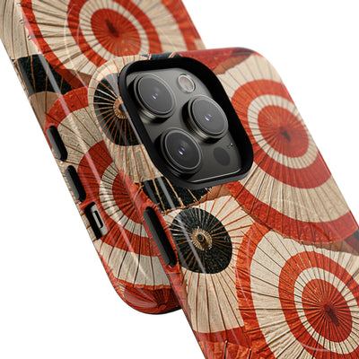 Vermilion Wagasa Motif · Tough 2.0 Magnetic Phone Case for iPhone · Red