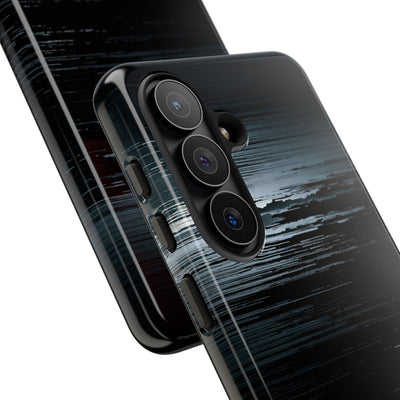 Black Tough Phone Case for Samsung - Frozen Signal Glitch