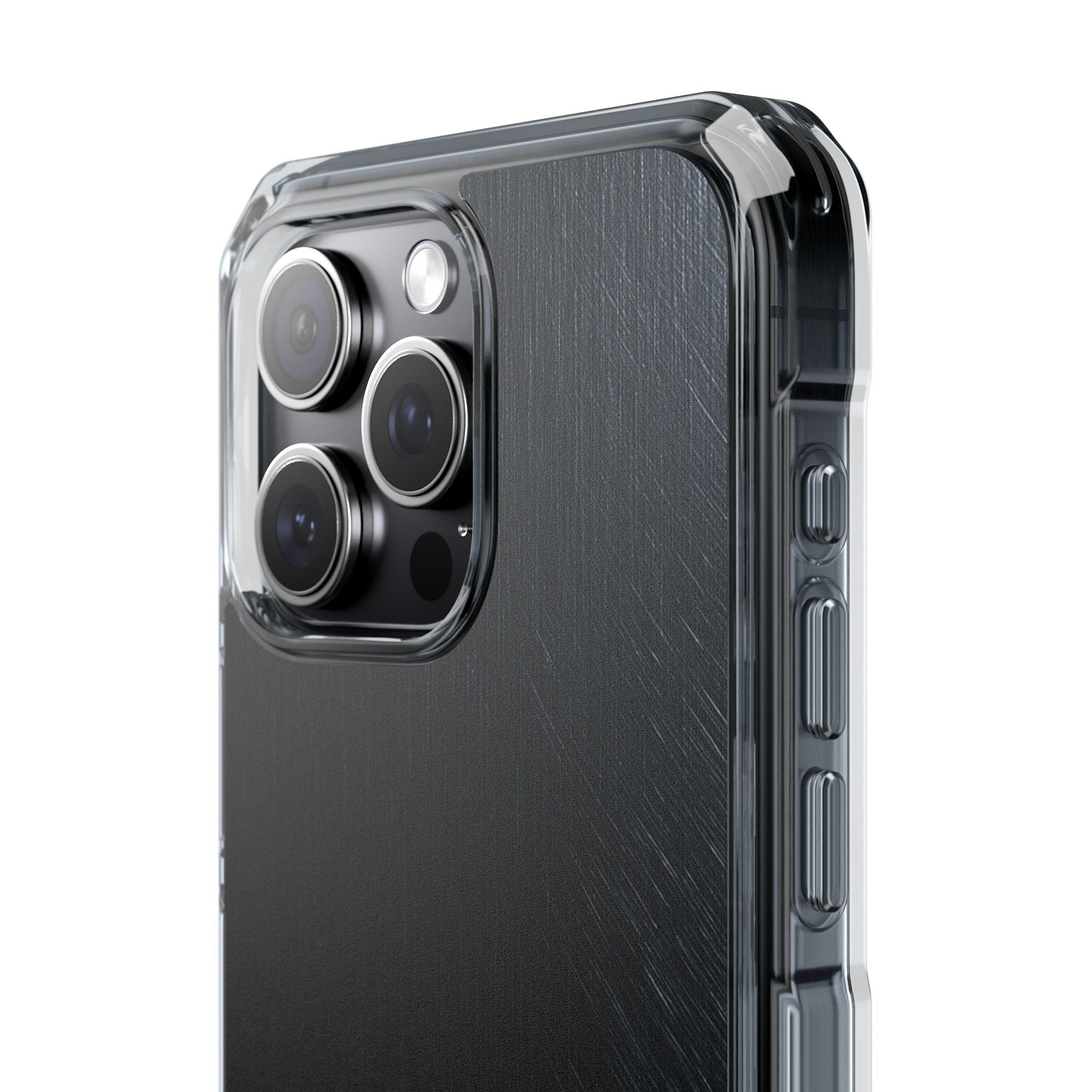 Black Impact MagSafe Phone Case for iPhone - Midnight Brushed Grain