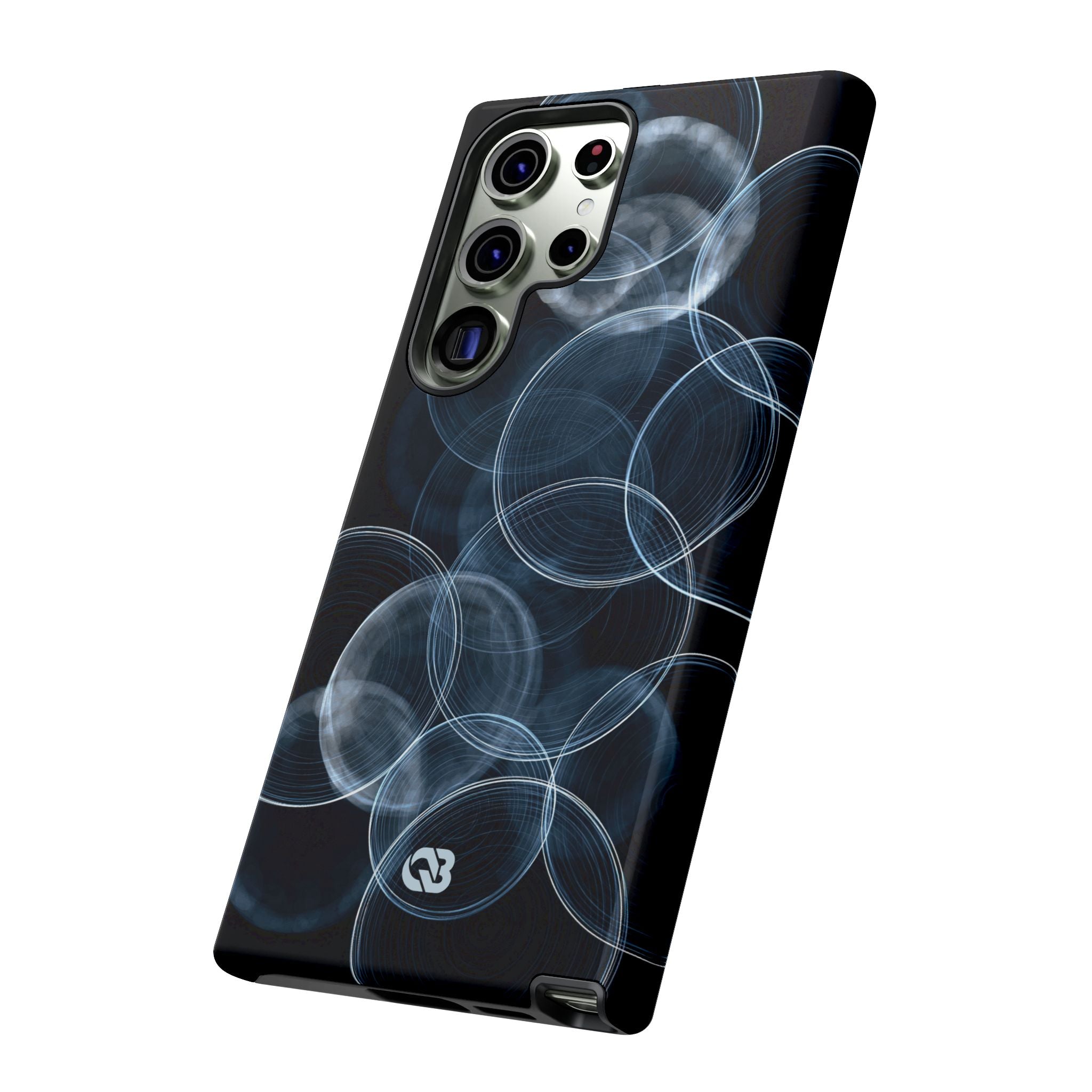 Blue Tough Phone Case for Samsung - Cyan Pulse Ripple