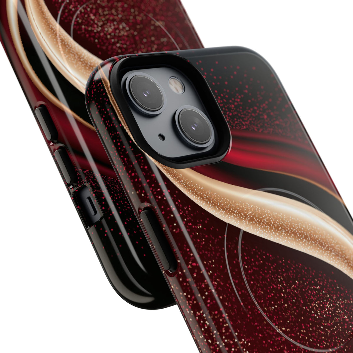Gilded Crimson Flow · Tough 2.0 Magnetic Phone Case for iPhone · Red