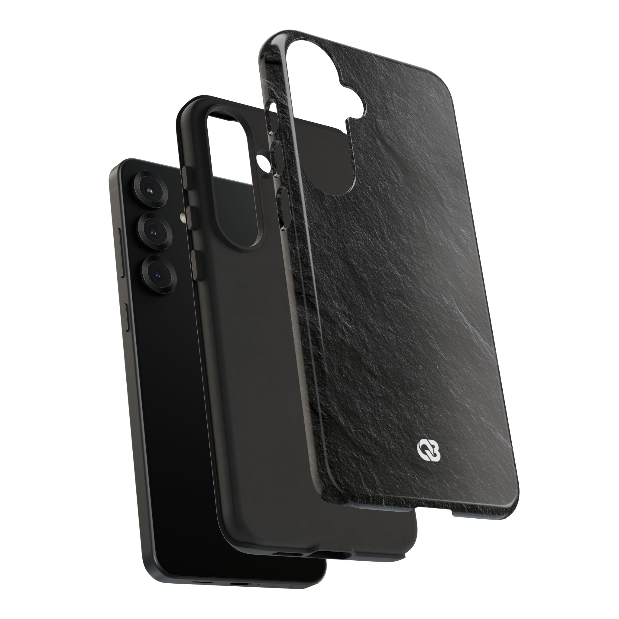 Black Tough Phone Case for Samsung - Raw Obsidian Slate