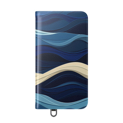 Blue Wave Flow - Samsung S24 Plus Case - Wallet