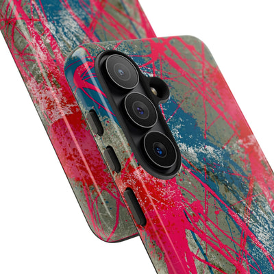 Neon Static Drip · Tough Phone Case for Samsung · Pink