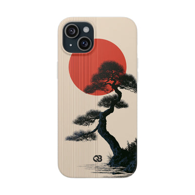 Crimson Sun Bonsai · Lite Phone Case for iPhone ·  Beige