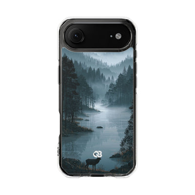 Silent Nordic Fjord · Clear Impact Magnetic Phone Case for iPhone · Blue