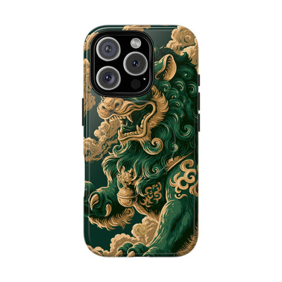 Imperial Guardian Lion · Tough 2.0 Magnetic Phone Case for iPhone · Green