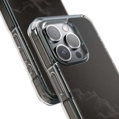 Crimson Fog Void · Clear Impact Magnetic Phone Case for iPhone ·  Black