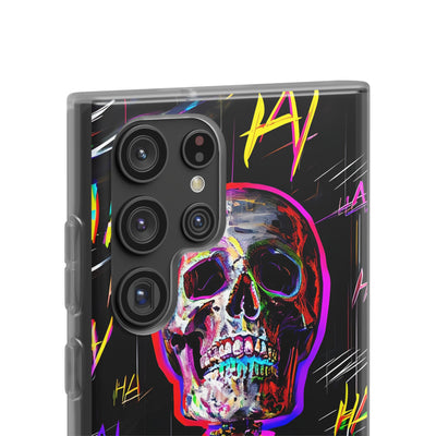 Neon Glitch Skeleton · Soft Handyhülle für Samsung