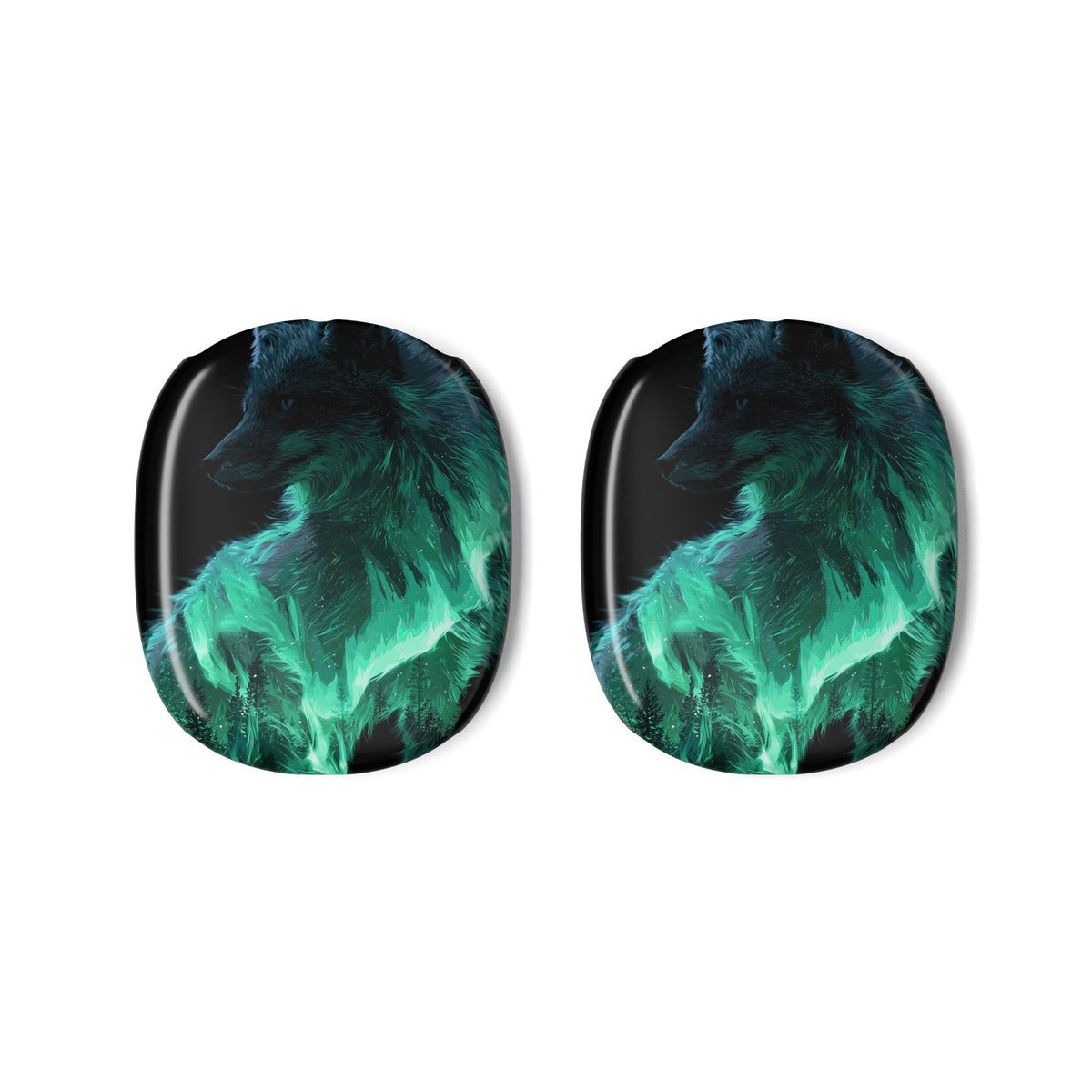 Nordic Aurora Fox · Hard Case for AirPods Max · Teal