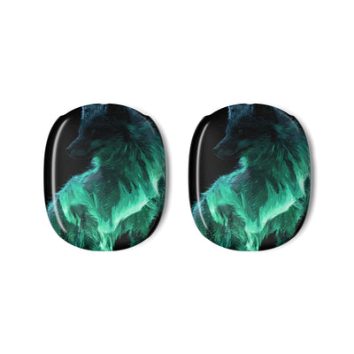 Nordic Aurora Fox · Hard Case for AirPods Max · Teal