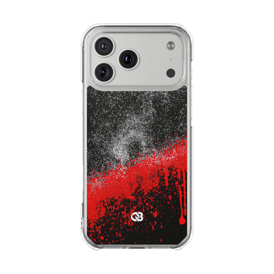 Crimson Noir Drip · Clear Impact Magnetic Phone Case for iPhone ·  Black