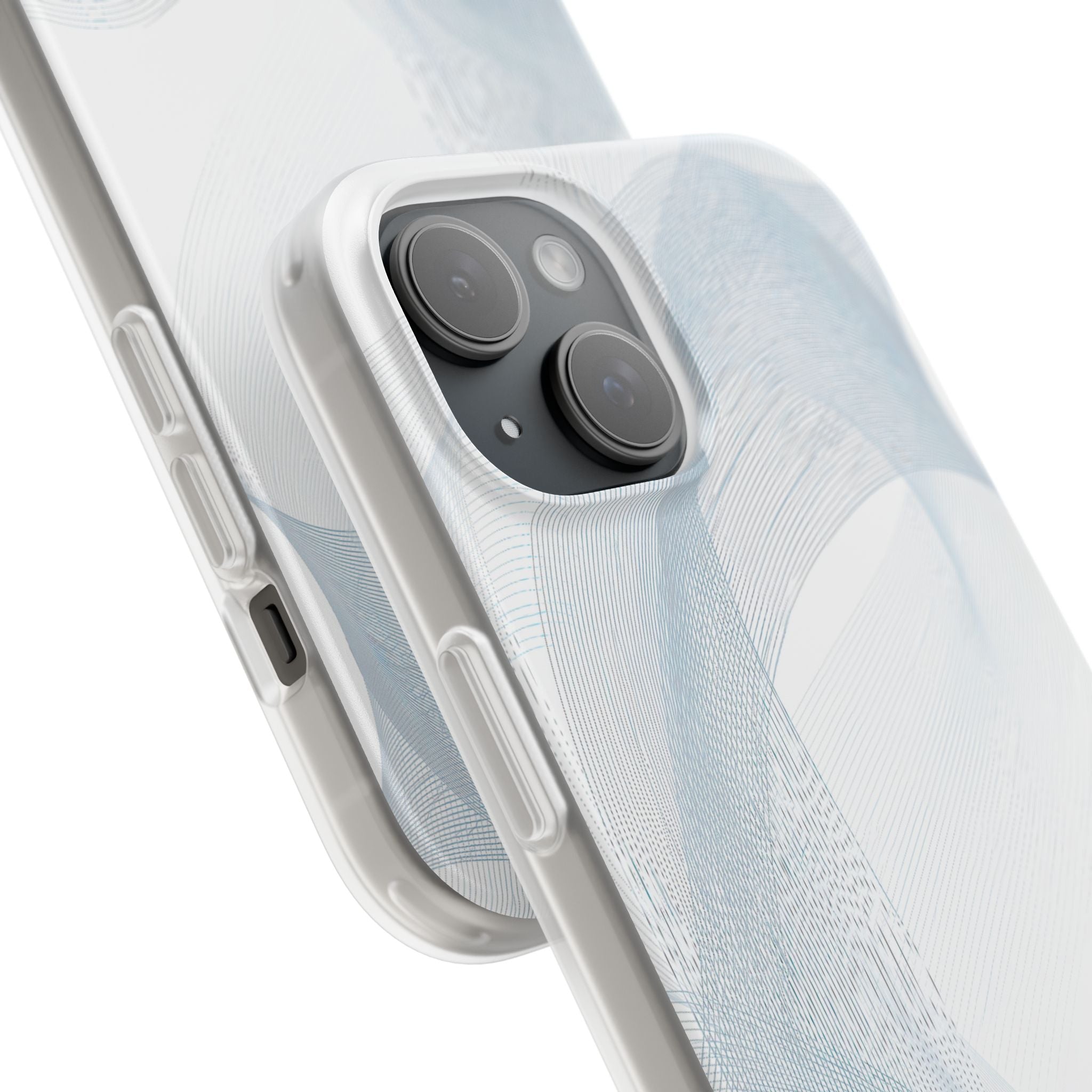 White Lite Phone Case for iPhone - Arctic Line Current