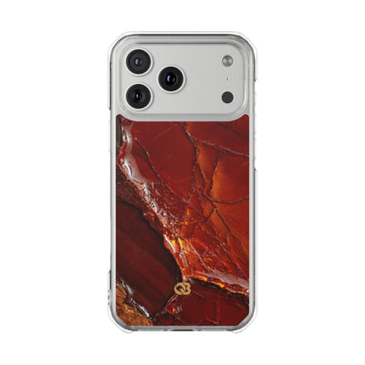 Amber Embrace · Clear Impact Magnetic Phone Case for iPhone · Brown
