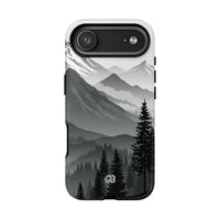 Grey Tough Phone Case for iPhone - Granite Ridge Mist