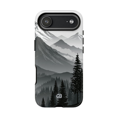 Grey Tough Phone Case for iPhone - Granite Ridge Mist
