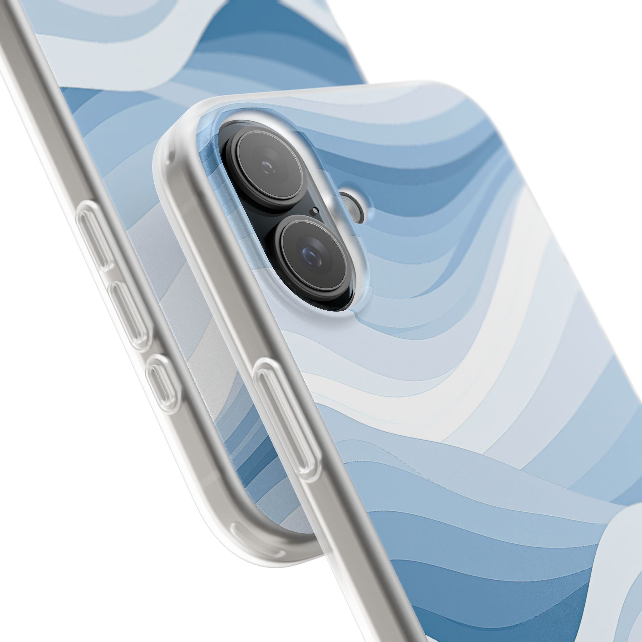 Blue Lite Phone Case for iPhone - Glacial Indigo Flow