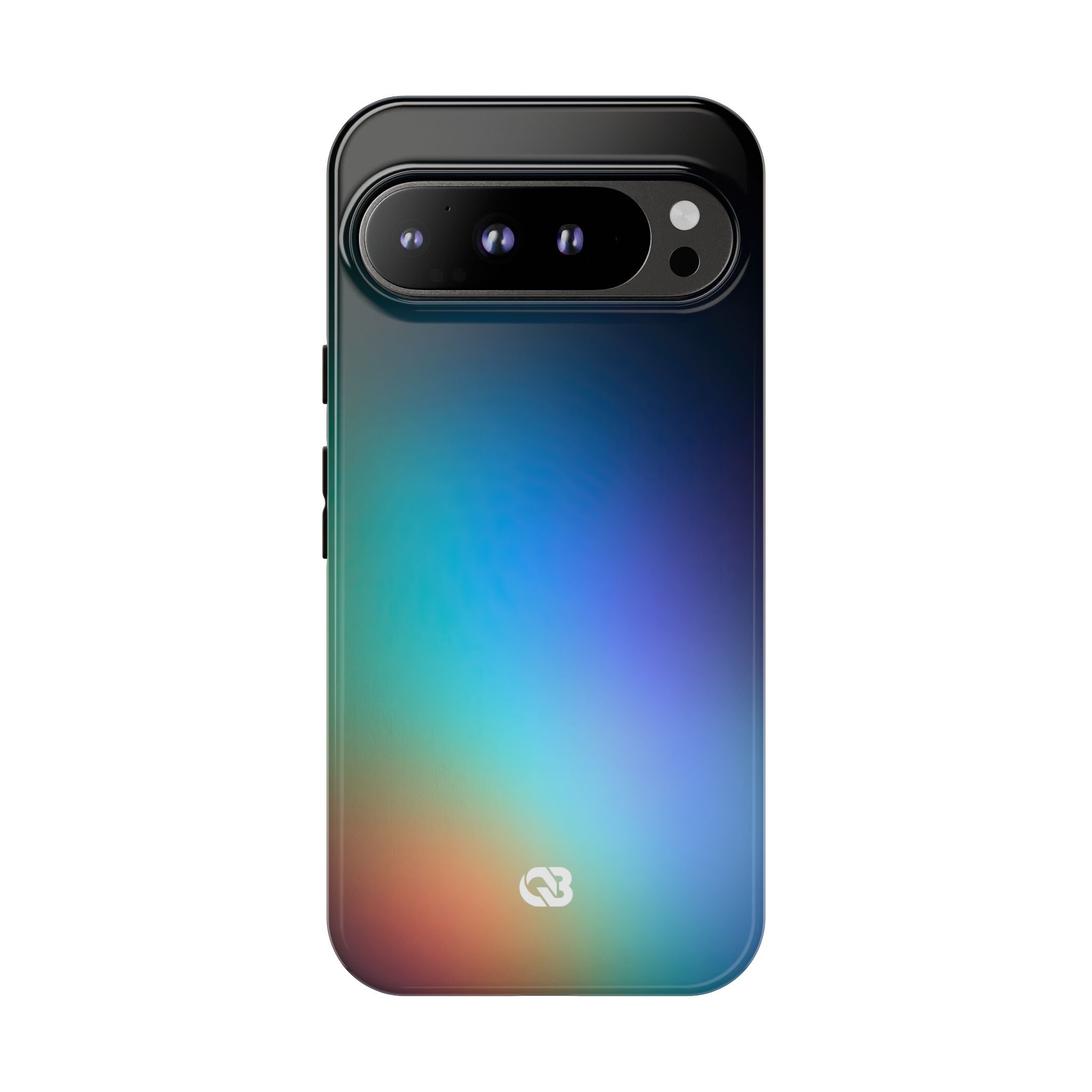 Black Tough Phone Case for Google Pixel - Electric Prism Grain