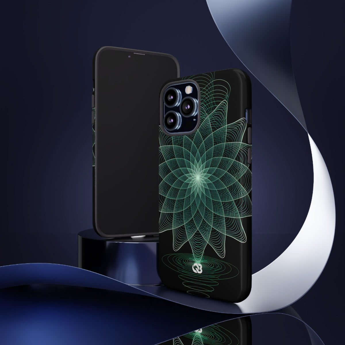 Verdant Harmonic Bloom · Tough Phone Case for iPhone · Black