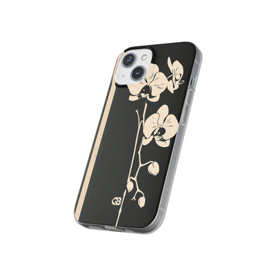 Black Lite Phone Case for iPhone - Obsidian Bone Orchid