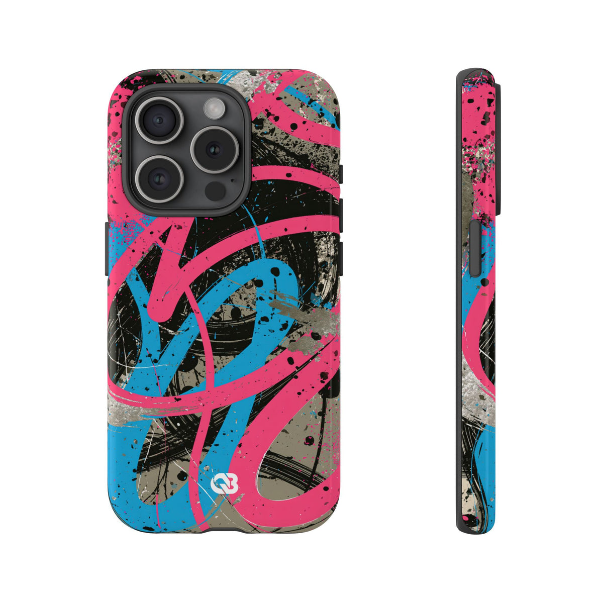 Cyber Splatter Flow · Tough Phone Case for iPhone · Pink