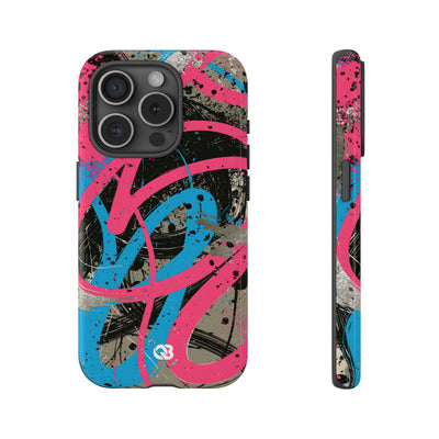 Cyber Splatter Flow · Tough Phone Case for iPhone · Pink