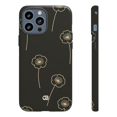 Nocturne Bloom Contours · Tough Phone Case for iPhone · Black