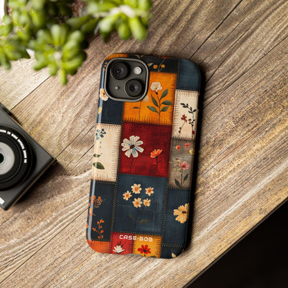 Patchwork Blooms iPhone 15 Plus Case - Tough