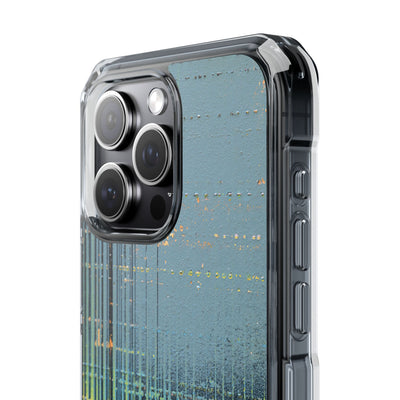 Acid Raster Circuit · Clear Impact Magnetic Phone Case for iPhone · Teal