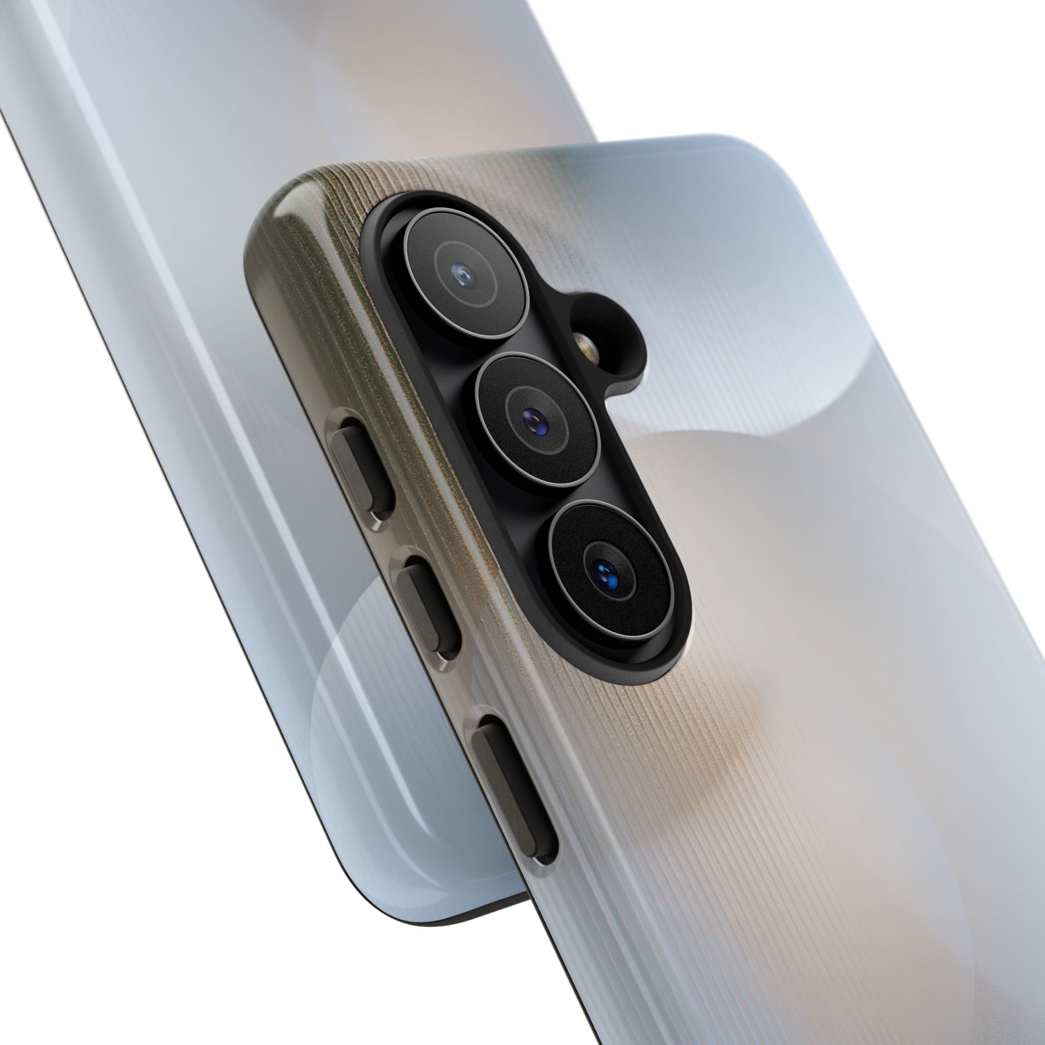 White Tough Phone Case for Samsung - Frosted Ribbed Sphere