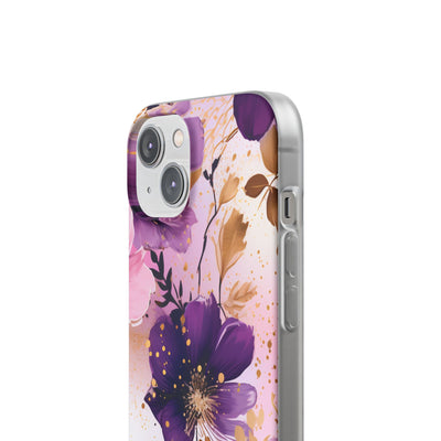 Gilded Violet Bloom · Soft Phone Case for iPhone