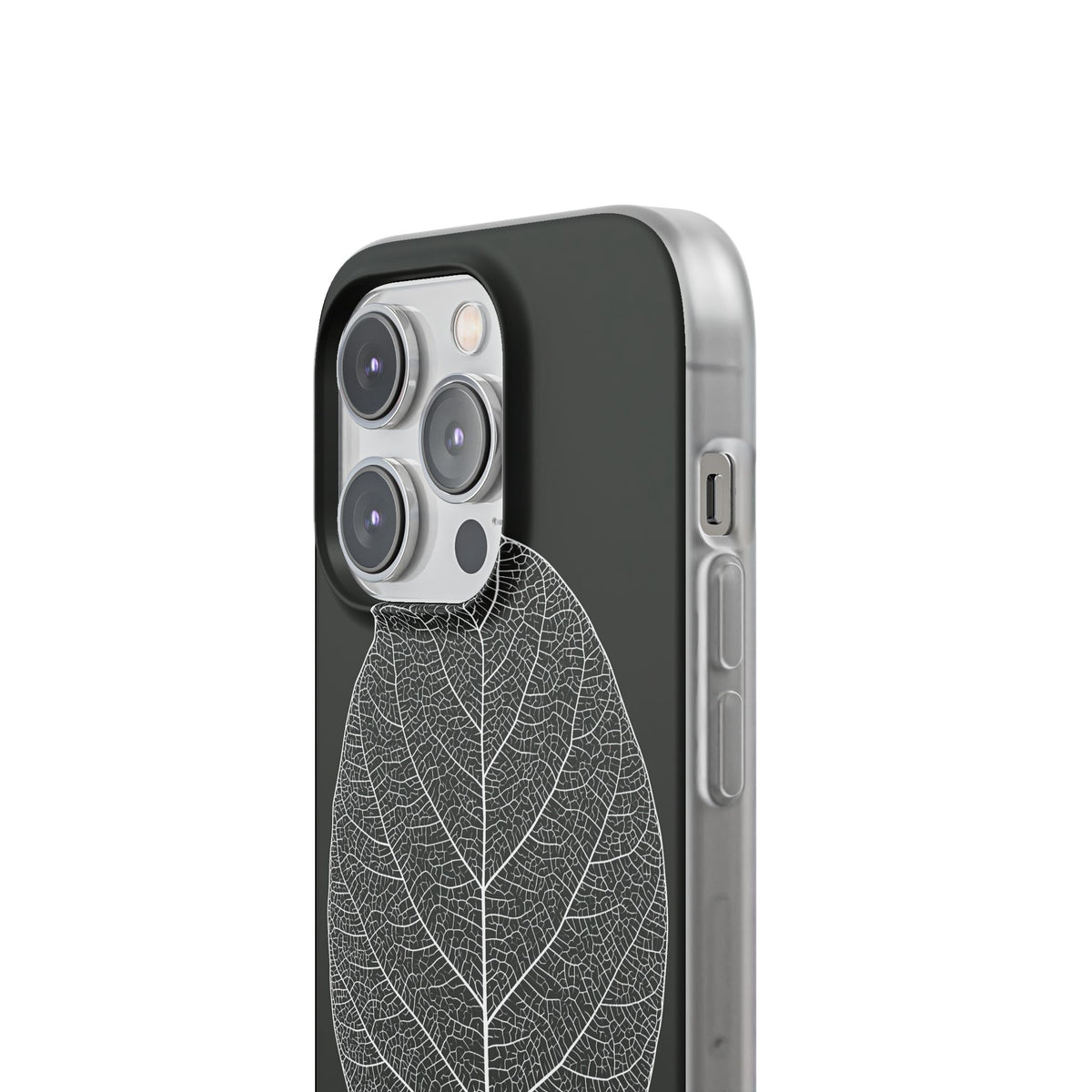 Monochrome Leaf Skeleton · Lite Phone Case for iPhone ·  Black