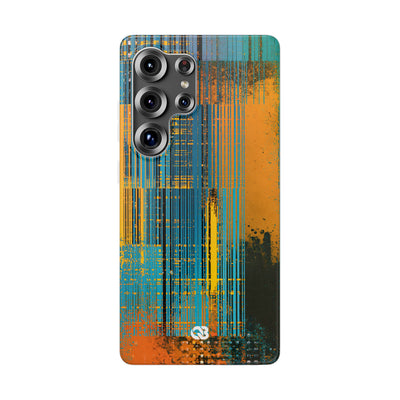 Cyber Glitch Stream · Lite Phone Case for Samsung · Teal