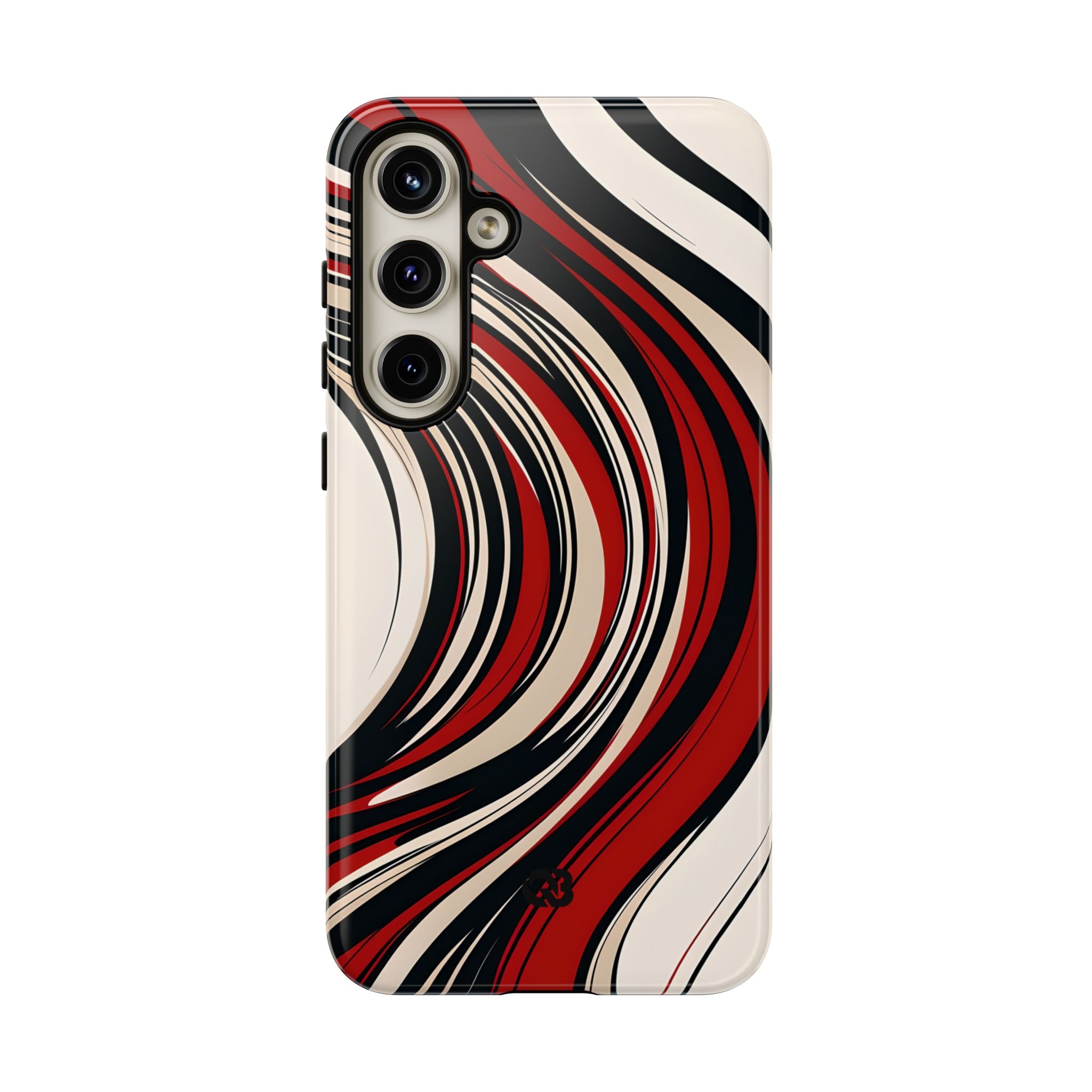 Crimson Flow Waves · Tough Phone Case for Samsung