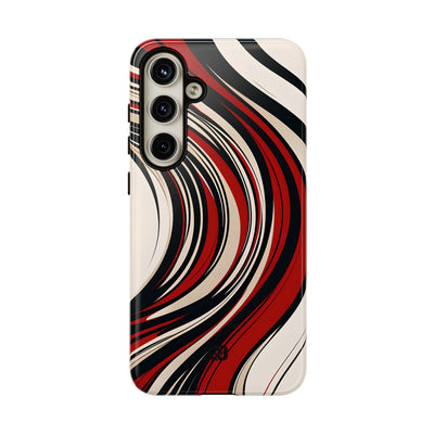 Crimson Flow Waves · Tough Phone Case for Samsung