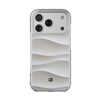 Sculpted Dune Relief · Clear Impact Magnetic Phone Case for iPhone ·  White