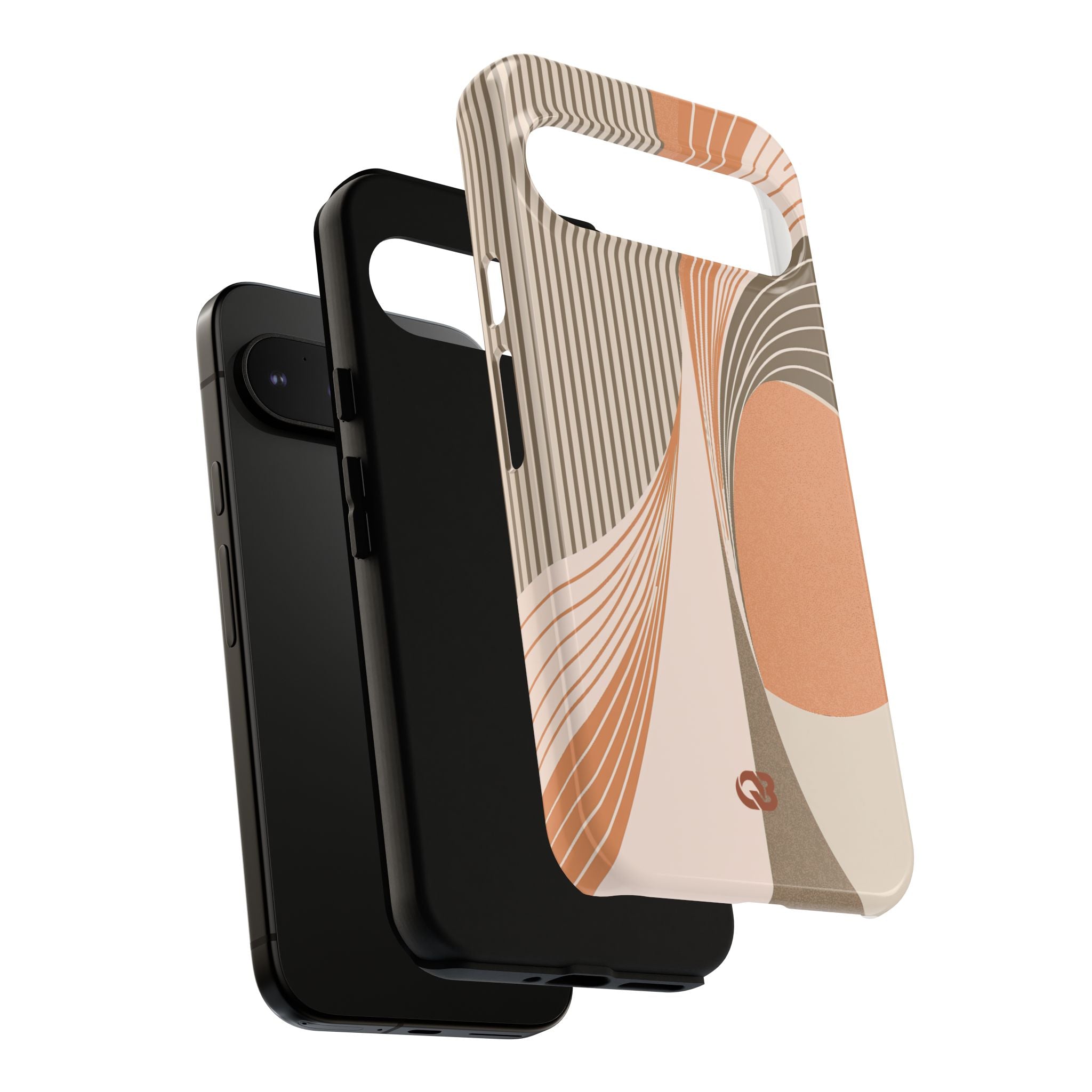 Orange Tough Phone Case for Google Pixel - Desert Arc Horizon