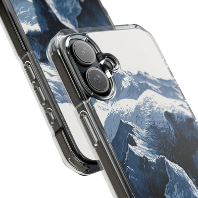 Fjord Summit Bear · Clear Impact Magnetic Phone Case for iPhone · Blue