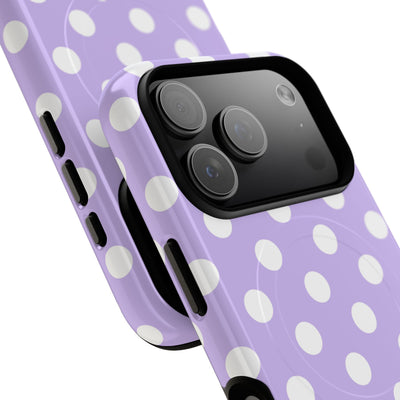 Lavender Polka Grid · Tough+ Phone Case for iPhone · Magsafe