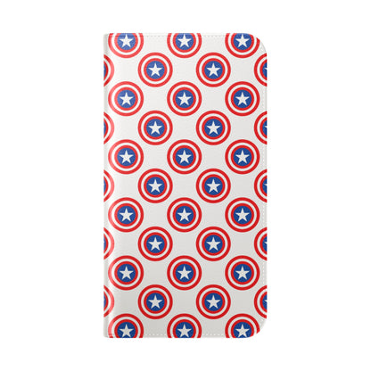 Star Shield Pattern - iPhone 15 Plus Case - Wallet