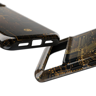 Gold Tough Phone Case for Google Pixel - Amber Core Mainframe