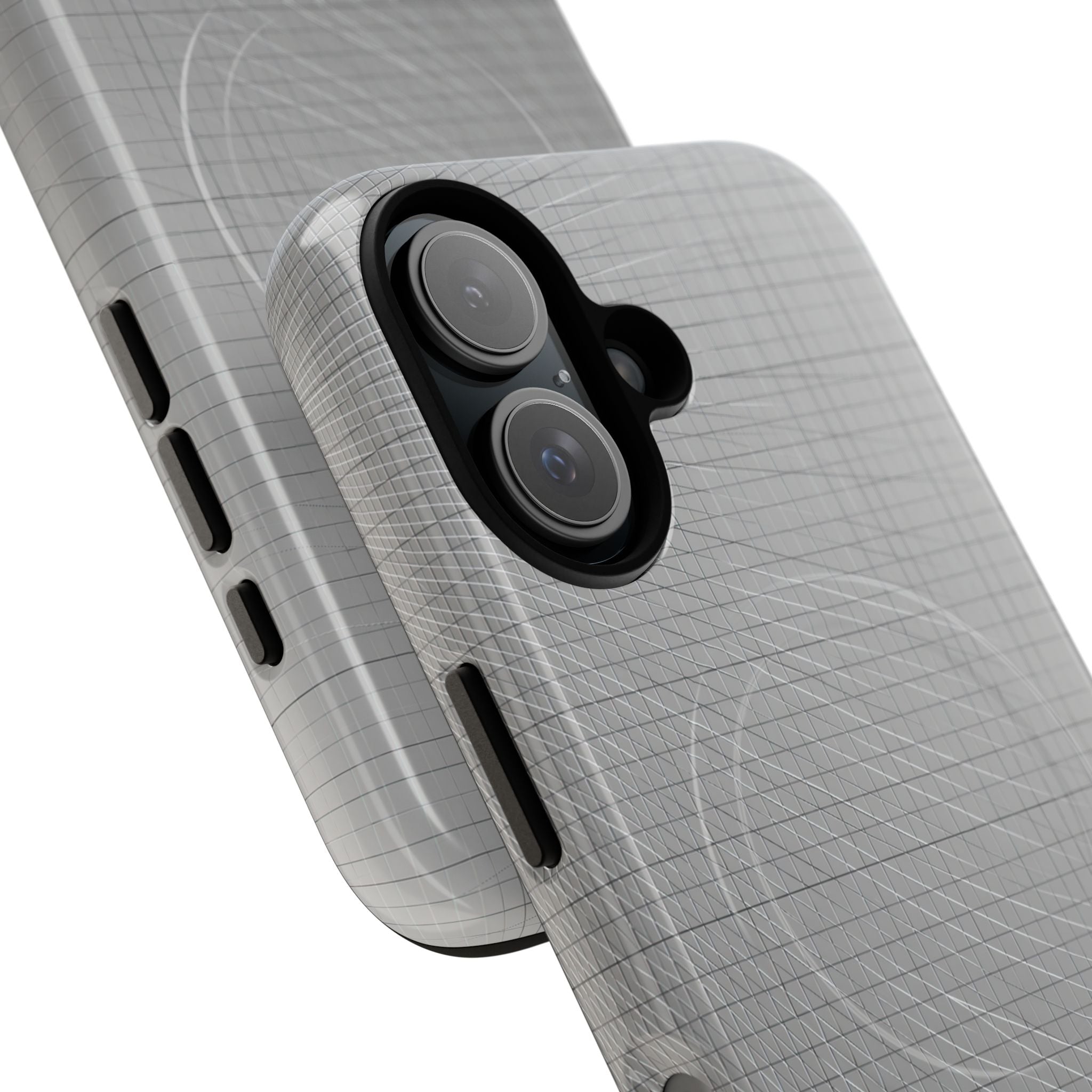 Grey Tough 2.0 Magsafe Phone Case for iPhone - Chrome Mesh Warp