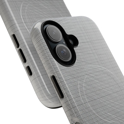 Grey Tough 2.0 Magsafe Phone Case for iPhone - Chrome Mesh Warp