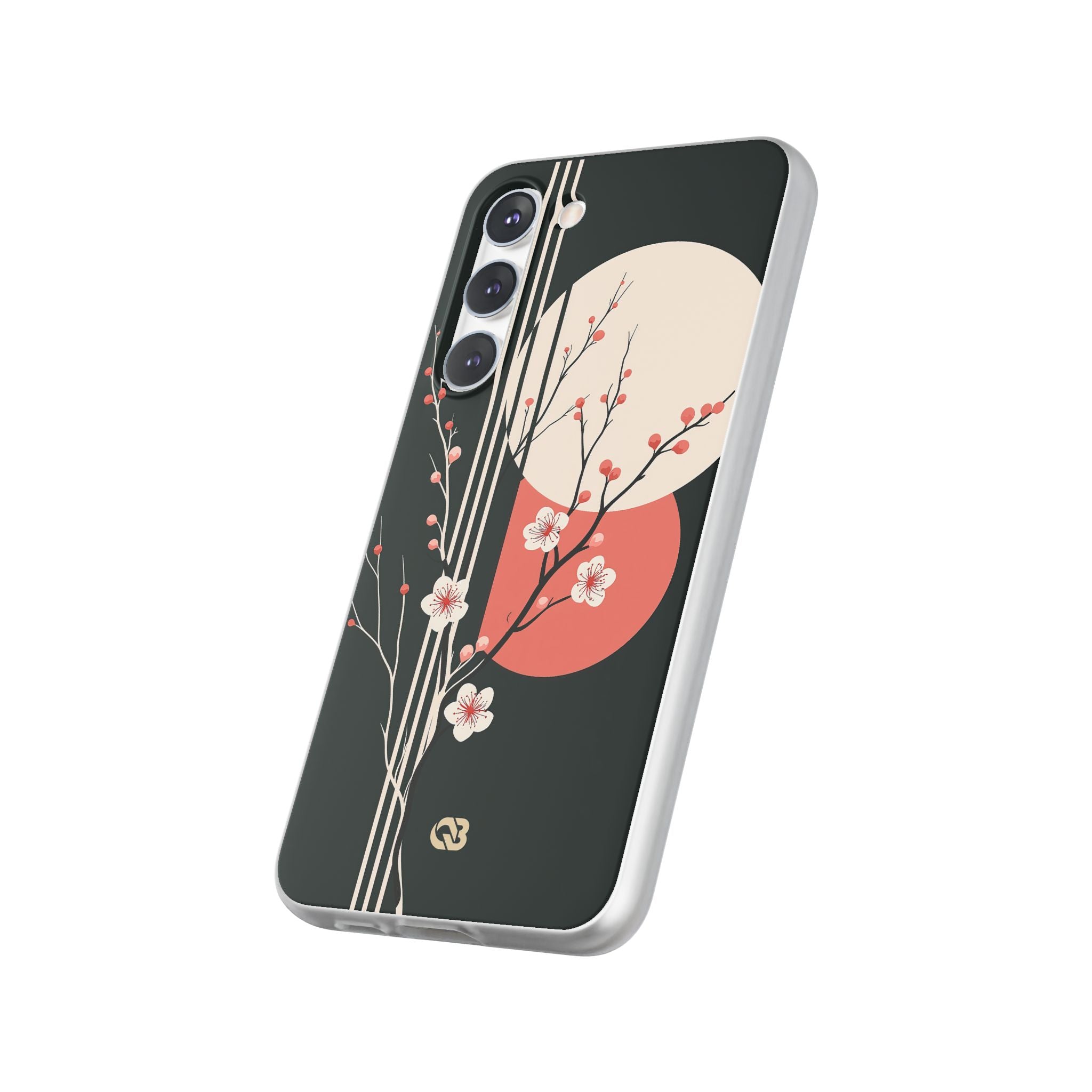Black Lite Phone Case for Samsung - Kyoto Midnight Blossom